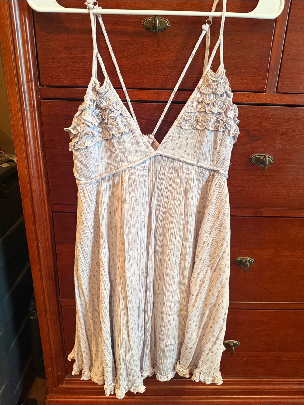 Papermoon Lavender Ruffled V-Neck Dress